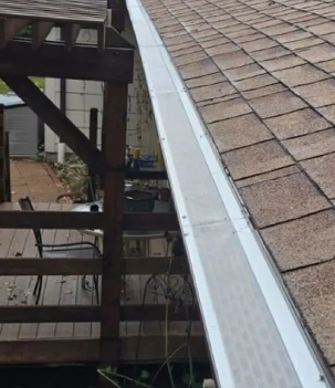 Commercial gutter system on a business building